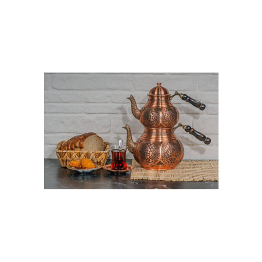 Teapot Copper Hand Carved