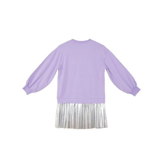 Ballerina Unicorn Girls Pleated Dress