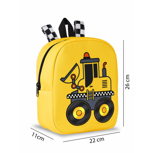 Bulldozer Boys School Backpack