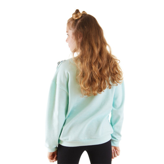 Flowers Girls Mint Sweatshirt