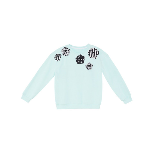 Flowers Girls Mint Sweatshirt