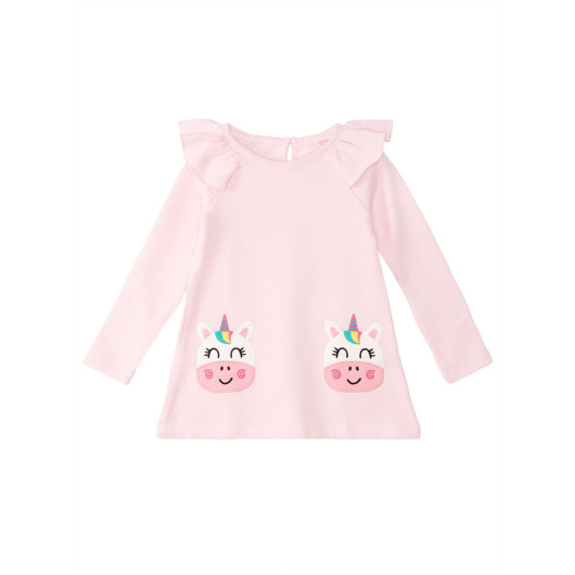 Cow Corn Pink Girl Dress