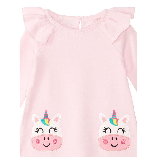 Cow Corn Pink Girl Dress