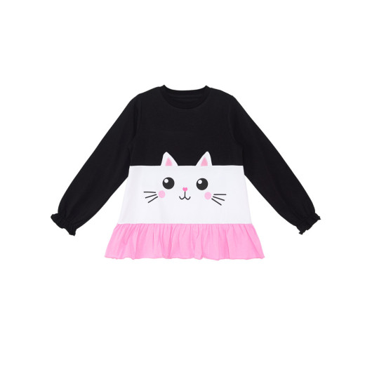 Frilled White Cat Girl Tshirt Tights Set