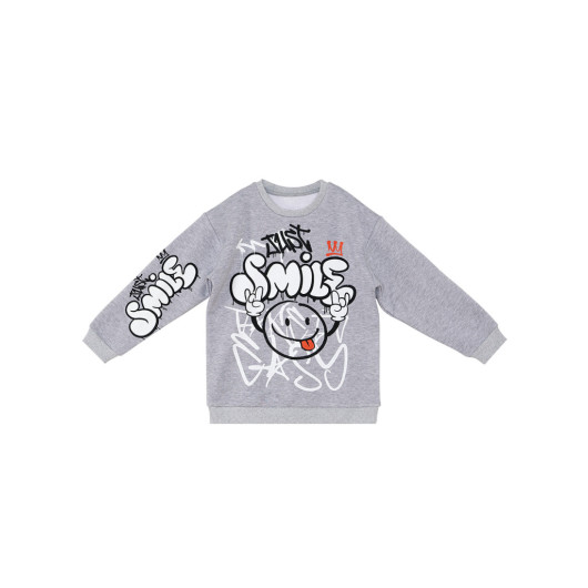 Just Smile Boy Grey Sweatshirt