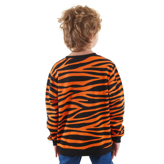 Tiger Applique Boy Sweatshirt