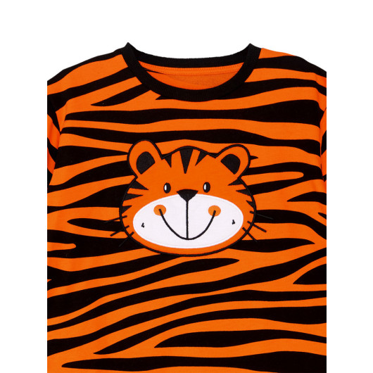 Tiger Applique Boy Sweatshirt