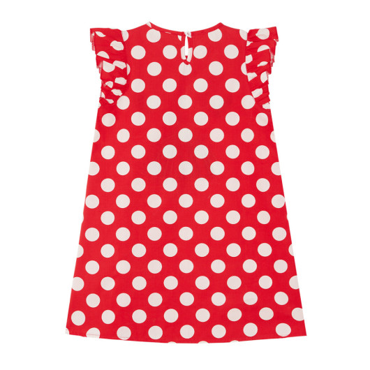 Polka Dot Kitten Girls Poplin Dress