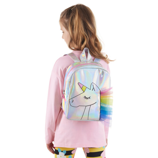 Unicorn Hologram Girls School Backpack