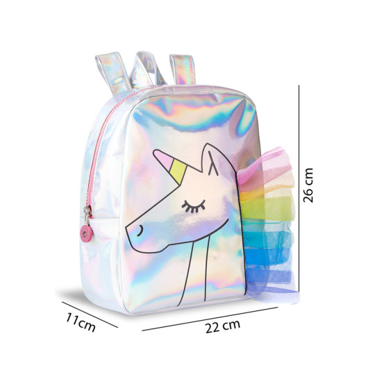 Unicorn Hologram Girls School Backpack