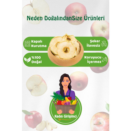 2 Pack Dried Sugar Free Apples 100 Gr