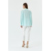 Oversize Long Sleeve Mint Green Women's Shirt