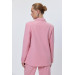 Single Button Blazer Powder Pink Women's Jacket