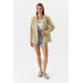 Single Button Blazer Mink Women's Jacket