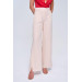 Slit Detailed Wide Leg Cream Women's Trousers