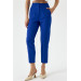 High Waist Flato Sax Blue Women's Trousers