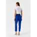 High Waist Flato Sax Blue Women's Trousers