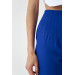 High Waist Flato Sax Blue Women's Trousers