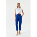 High Waist Flato Sax Blue Women's Trousers