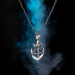 925 Sterling Silver Sailor Anchor Men's Necklace Chain Model2