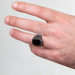 925 Sterling Silver Square Black Onyx Stone Men's Ring