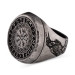 925 Sterling Silver Raven Motif Men's Viking Ring