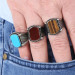 Men's 925 Silver Ring With Turquoise Stone