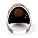 Double Headed Eagle Motif Tiger Eye Stone Sterling Silver Ring