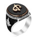 Elif Vavlı Black Onyx Stone Inlaid Sterling Silver Men's Ring