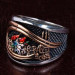 Fatih Sultan Mehmet Tugra Silver Conquest Ring