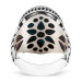 Heart Motif Turquoise Turquoise Stone Sterling Silver Men's Ring