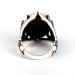 Sword Detail Black Onyx Stone Sterling Silver Ring