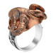 Aries Head Bronze Men's Ring