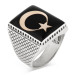 Organization Series Ring Licensed (Male 925 Sterling Silver, Star And Crescent Black)