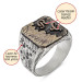 New Life Theme Stoneless Sterling Silver Men's Ring Customizable