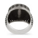 925 Silver Men's Ring With A Round Black Onyx Stone