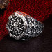 Chain Model Symmetrical Line Detailed Sterling Silver Men's Ring