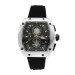 Ferro Gray Case Black Silicone Strap Men Wristwatch