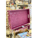 Burgundy Leather Tray With Decorative Gold Detail