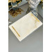 White Natural Marble Tray With Arter Home Handle