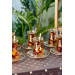 H Pattern Gold 6 Piece Tea Set