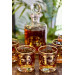 H Pattern Gold Set Of 6 Whiskey Glasses