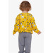 Baby Boy Tracksuit Suit Print Patterned Yellow (1-4 Years)