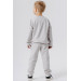 Boys Tracksuit Set Astronaut Bears Printed Beige Melange (2-6 Years)