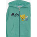 Boy's Tracksuit Set Teddy Bear Printed Mint Green (1.5-5 Years)