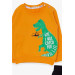 Boys Tracksuit Set Dinosaur Printed Mustard Yellow (1.5-5 Years)