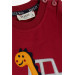 Boys Tracksuit Set Dinosaur Embroidered Claret Red (1-2 Age)