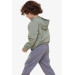 Boy's Tracksuit Set Zippered Skater Crocodile Printed Khaki Green (Age 1.5-5)