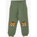 Baby Boy Tracksuit Set Tiger Printed Beige Melange (9 Months-3 Years)