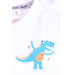 Boys Shorts Suit Dinosaur Printed Ecru (1.5-5 Years)